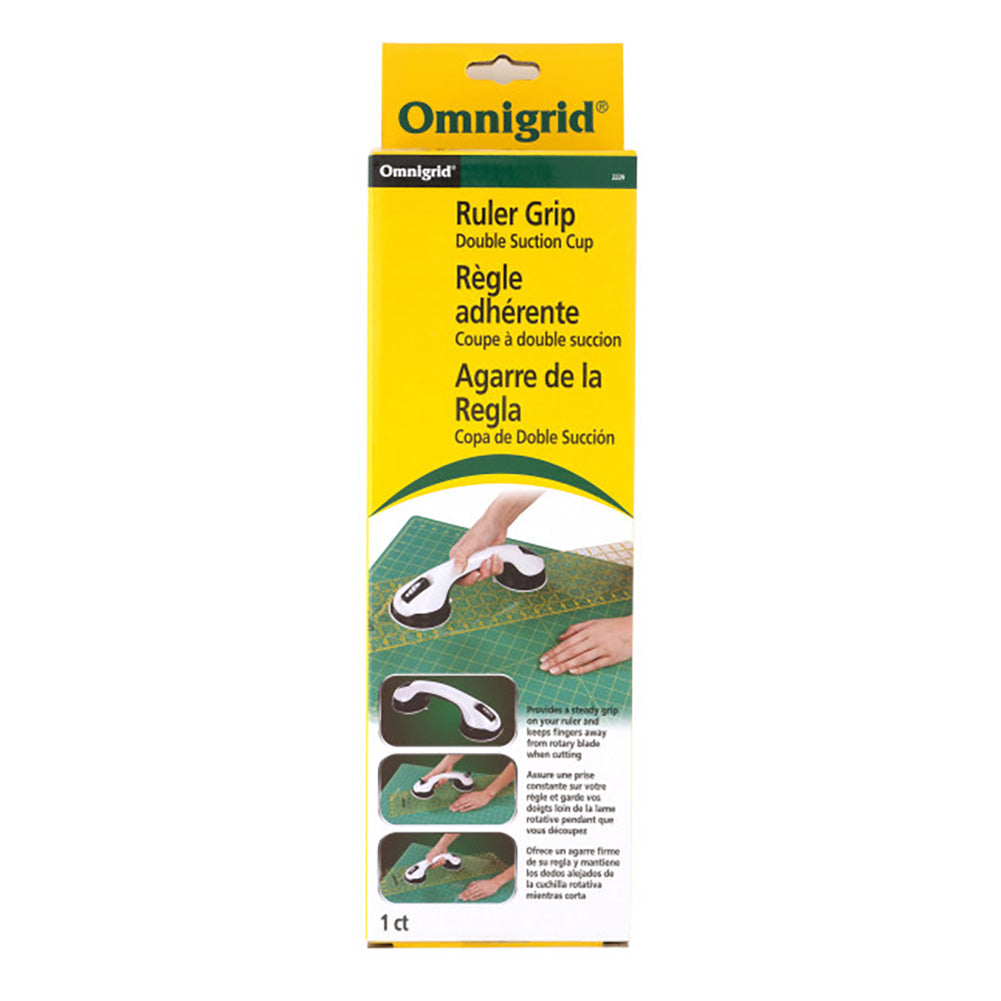 Omnigrid Ruler Grip with Double Suction Cup - White Omnigrid Ruler Grip with Double Suction Cup - White