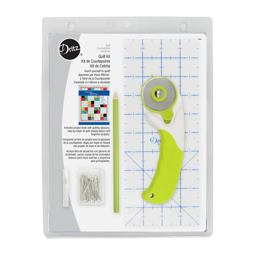 Dritz Easy Quilting Kit - Includes Project Book and Quilting Essentials for Beginners Dritz Easy Quilting Kit - Includes Project Book and Quilting Essentials for Beginners