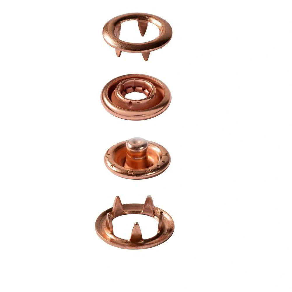 Prym Jersey Press Fasteners and Tools - Copper-Plated 10mm - 10pc Folded Prym Jersey Press Fasteners and Tools - Copper-Plated 10mm - 10pc Folded
