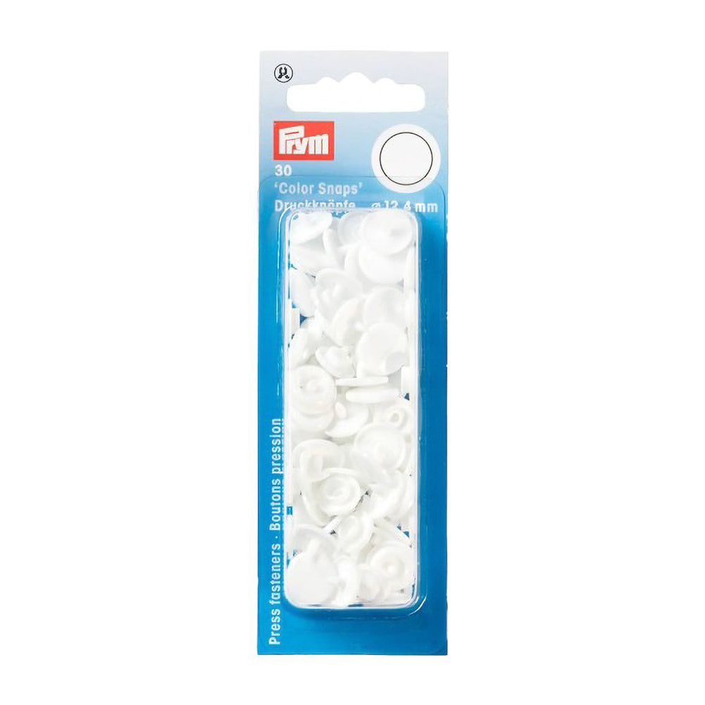 Prym Color Snaps - White 12.4mm - 30pc Prym Color Snaps - White 12.4mm - 30pc