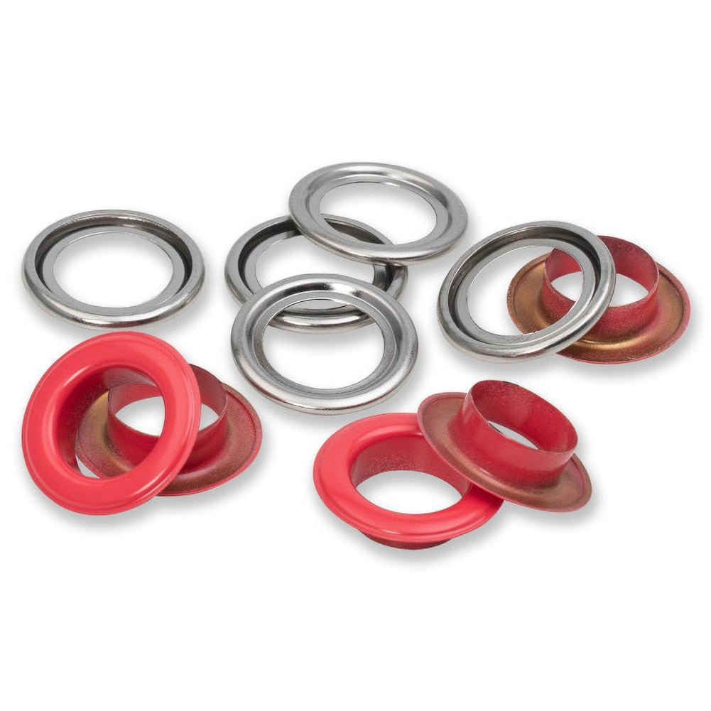 Prym Eyelets with Washers - Red 14mm - 15pc - Folded Prym Eyelets with Washers - Red 14mm - 15pc - Folded