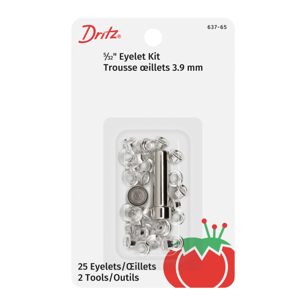 Dritz Eyelet Kit - Nickel 5/32" Eyelets - 25 Sets + Eyelet Tools Dritz Eyelet Kit - Nickel 5/32" Eyelets - 25 Sets + Eyelet Tools