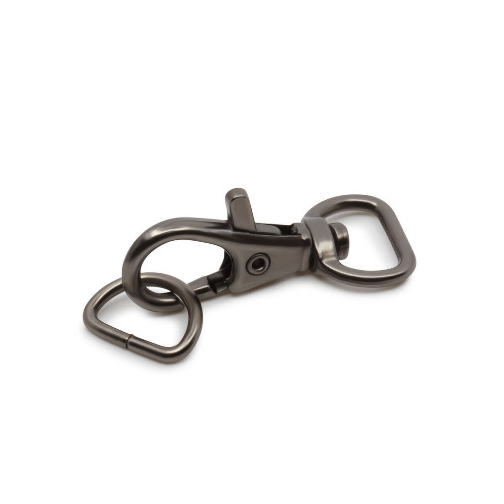 Dritz Small Swivel Hook & D-Ring - 1/2" Gunmetal - 1 set - Full Dritz Small Swivel Hook & D-Ring - 1/2" Gunmetal - 1 set - Full