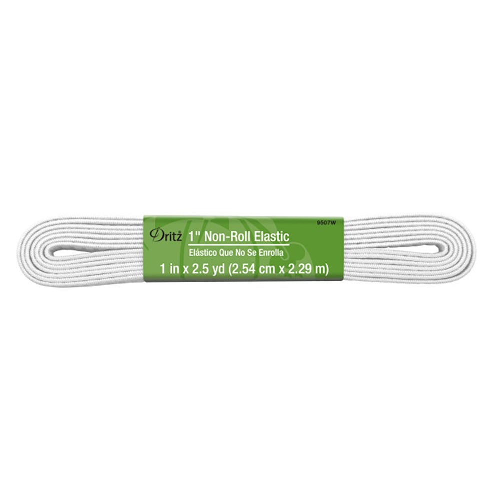 Dritz Non-Roll Elastic - White - 1" x 2.5yds Dritz Non-Roll Elastic - White - 1" x 2.5yds