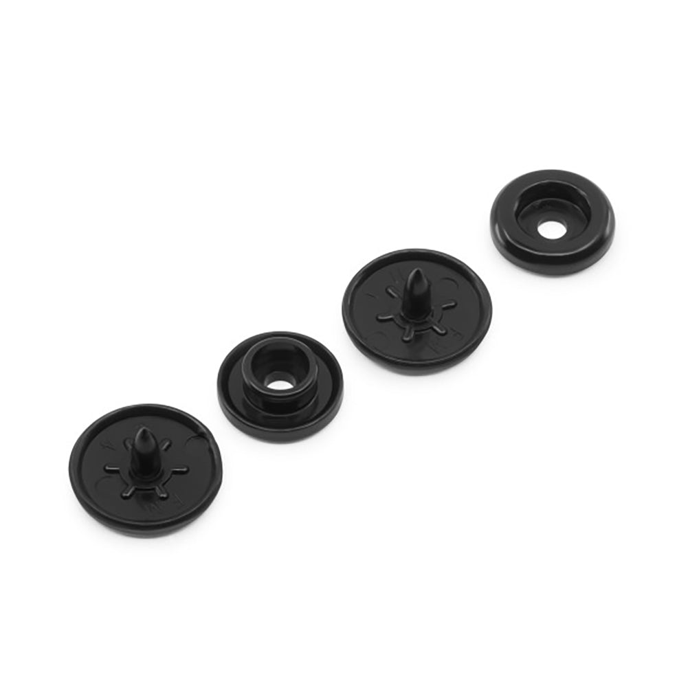 Dritz Plastic Round Snaps - Black - 0.5", 12 SETS - Full Dritz Plastic Round Snaps - Black - 0.5", 12 SETS - Full