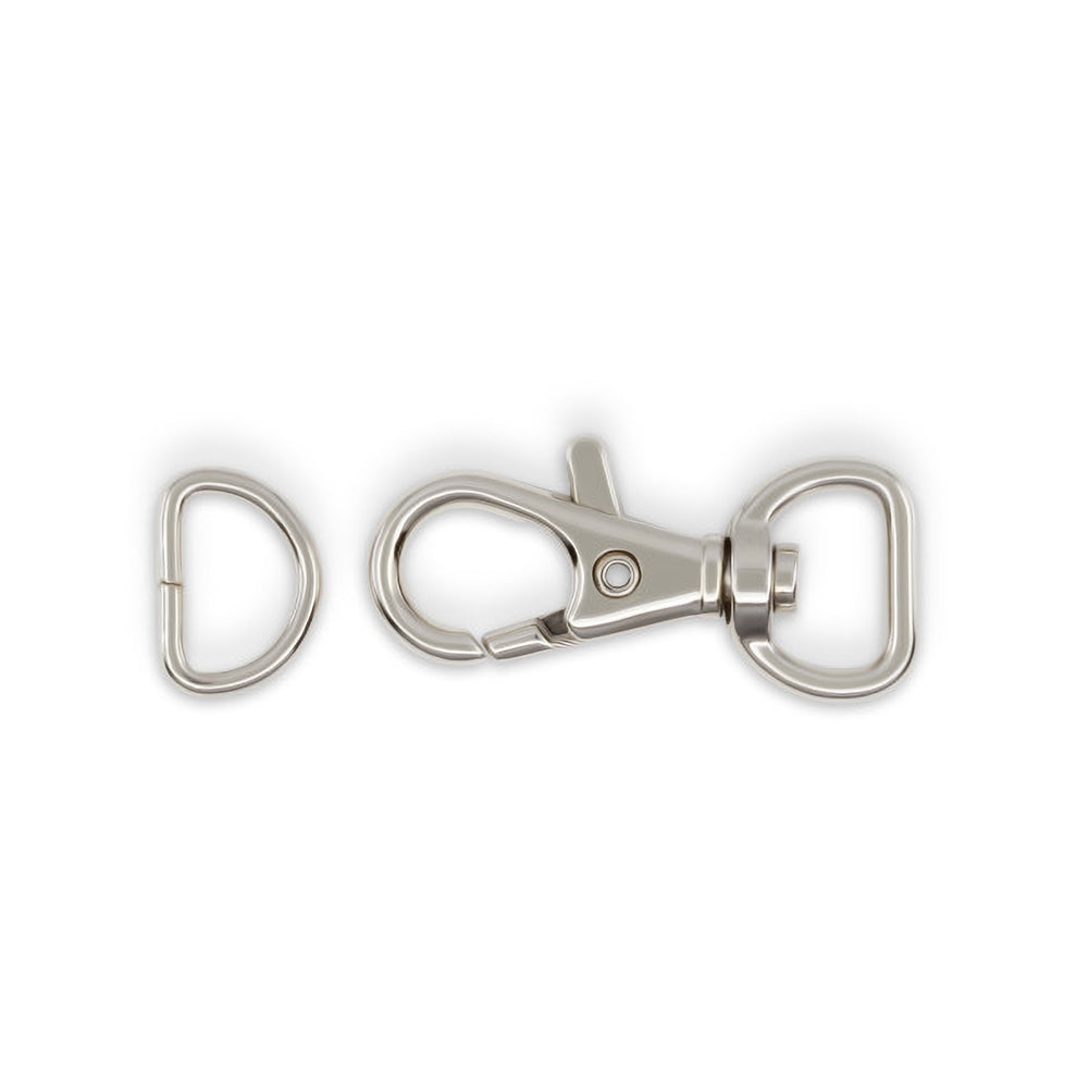 Dritz Swivel Hooks & D-Rings - 0.5" Nickel - 12 Sets - Detail Dritz Swivel Hooks & D-Rings - 0.5" Nickel - 12 Sets - Detail