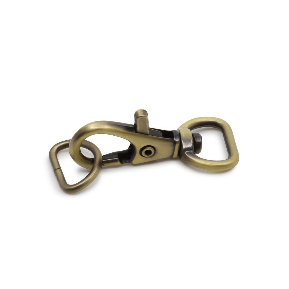 Dritz Swivel Hooks & D-Rings - 0.5" Antique Brass - 12 Sets - Full Dritz Swivel Hooks & D-Rings - 0.5" Antique Brass - 12 Sets - Full