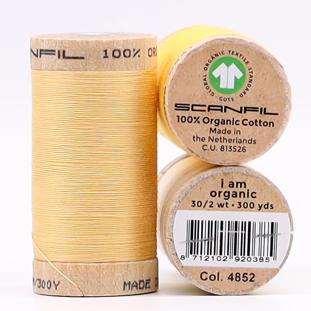 SCANFIL® 30wt Organic Pima Cotton Thread Trio Set - 3ct 300yd Spools - Sunshine Yellows Full SCANFIL® 30wt Organic Pima Cotton Thread Trio Set - 3ct 300yd Spools - Sunshine Yellows Full