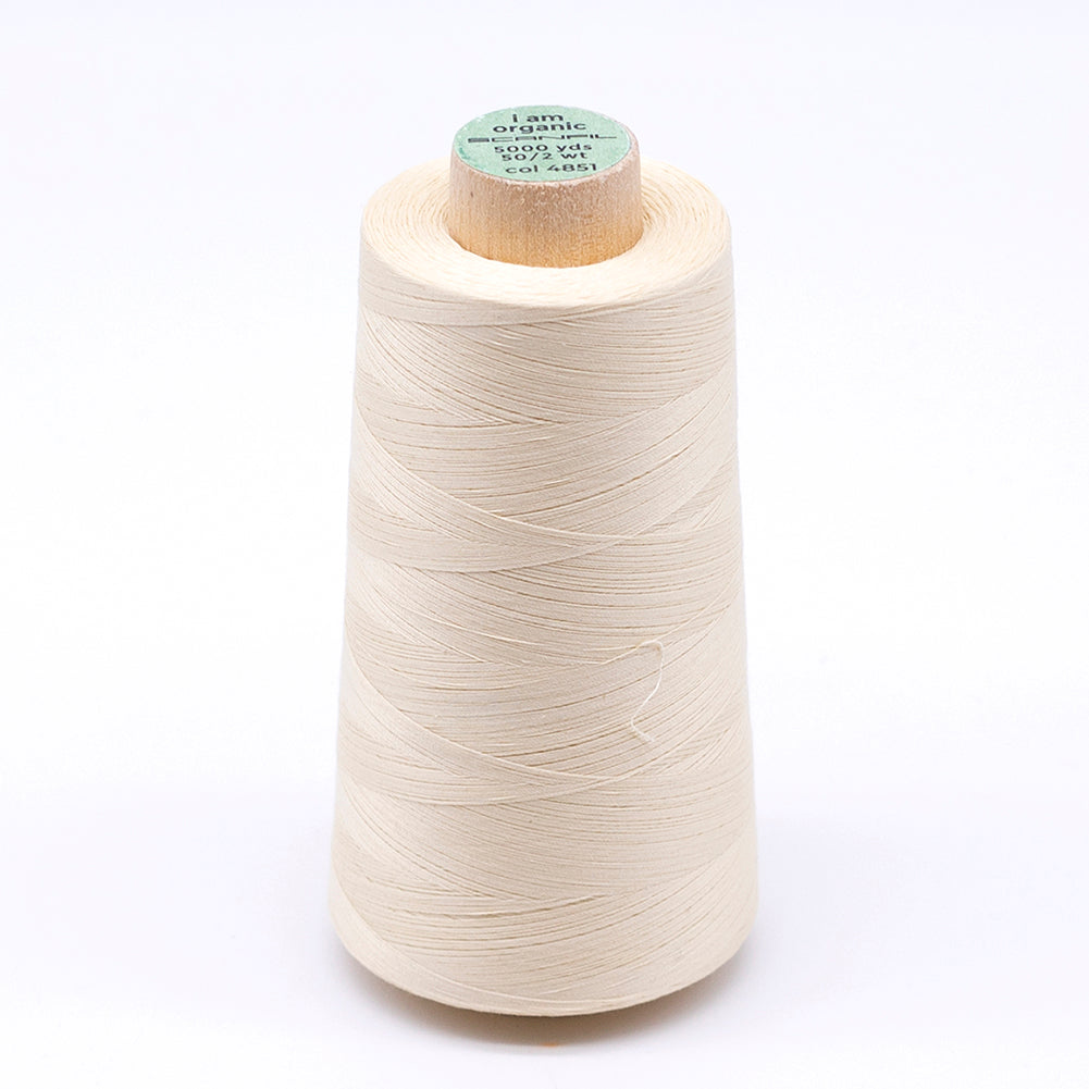 SCANFIL® 50wt Organic Pima Cotton Thread 5000 yd Cones - 4851 Shortbread SCANFIL® 50wt Organic Pima Cotton Thread 5000 yd Cones - 4851 Shortbread