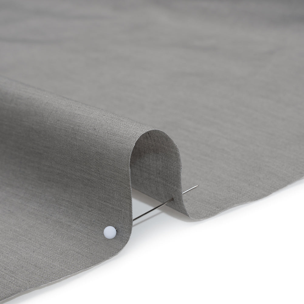 Cotton Twill Chambray Shirting - Gray - Deadstock - Detail Cotton Twill Chambray Shirting - Gray - Deadstock - Detail