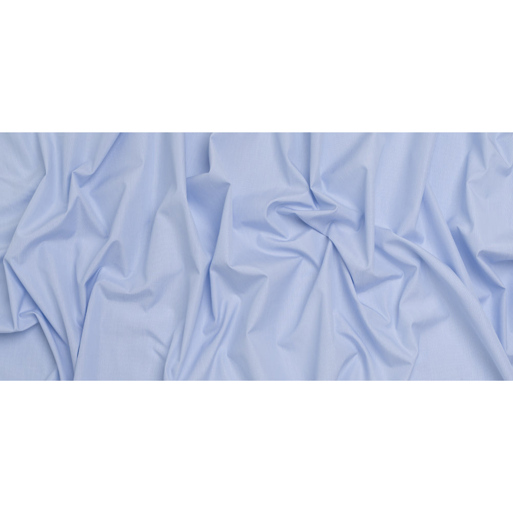 Cotton Shirting - Sky Blue and White Fine Stripes - Designer Deadstock - Full Cotton Shirting - Sky Blue and White Fine Stripes - Designer Deadstock - Full