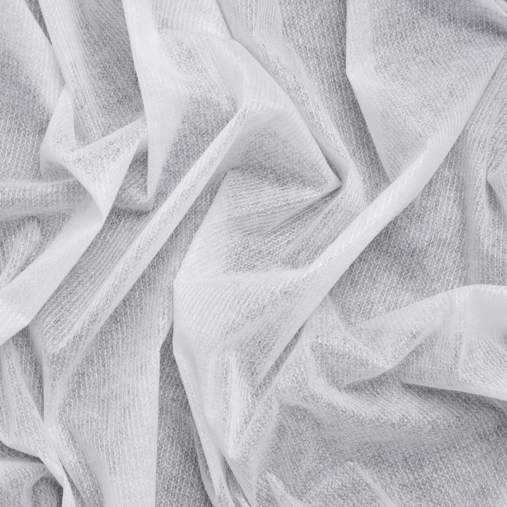 Non-Woven Fusible Interlining with Reinforced Threading - White - Deadstock Non-Woven Fusible Interlining with Reinforced Threading - White - Deadstock