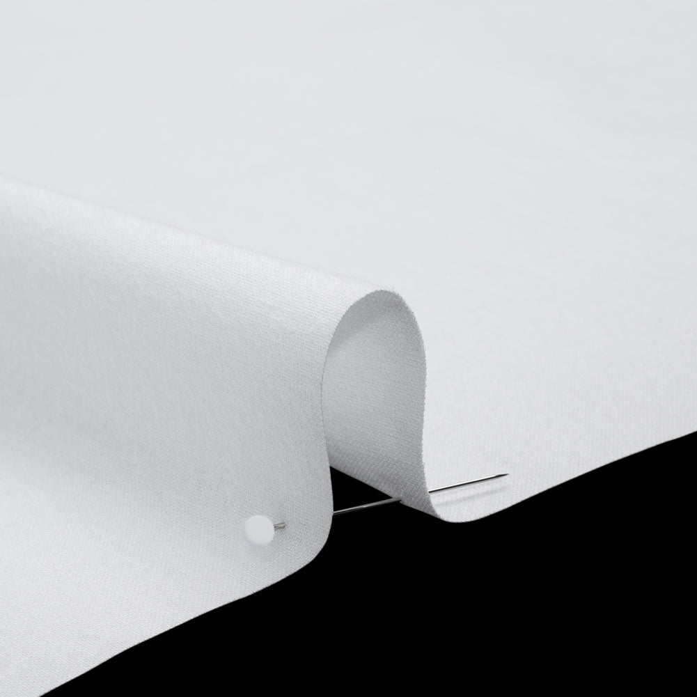 Brushed Cotton Woven Fusible Interlining - White - Deadstock Detail Brushed Cotton Woven Fusible Interlining - White - Deadstock Detail