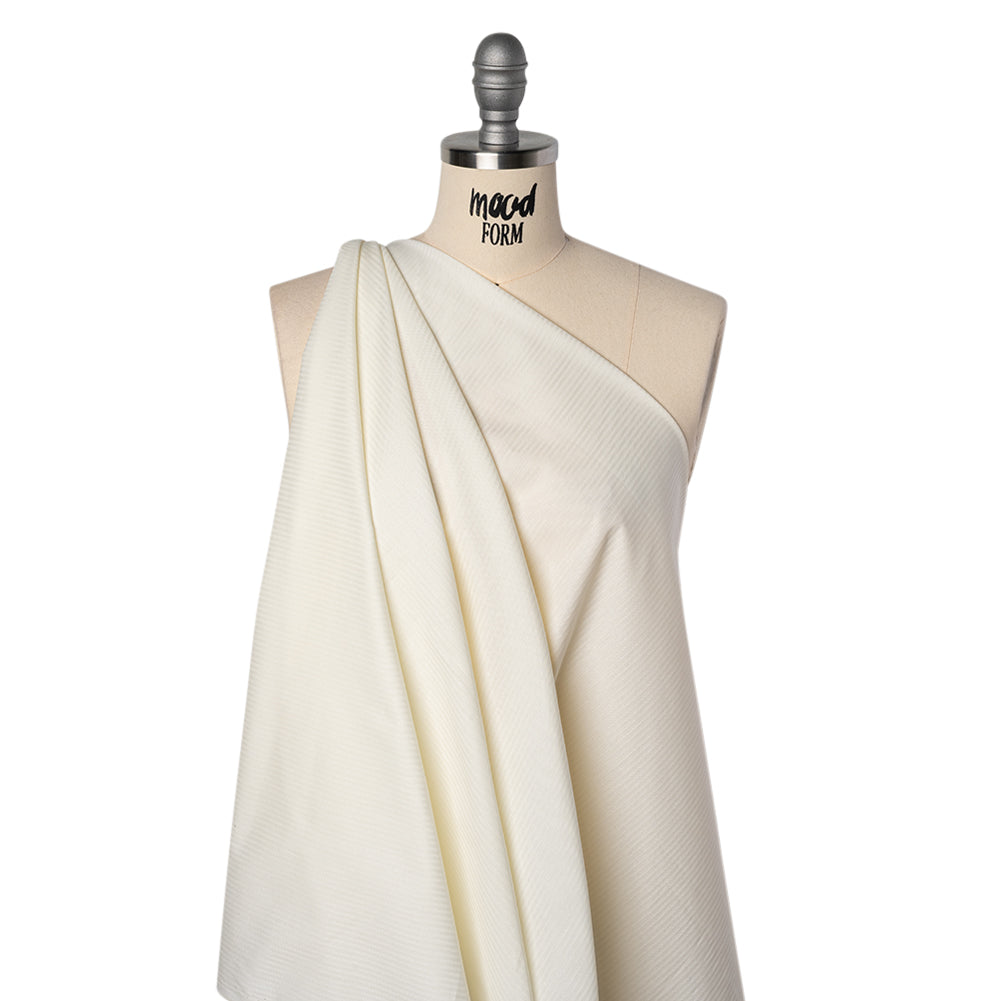 Cotton Herringbone Twill Pocketing - Ivory - Deadstock Drape Cotton Herringbone Twill Pocketing - Ivory - Deadstock Drape