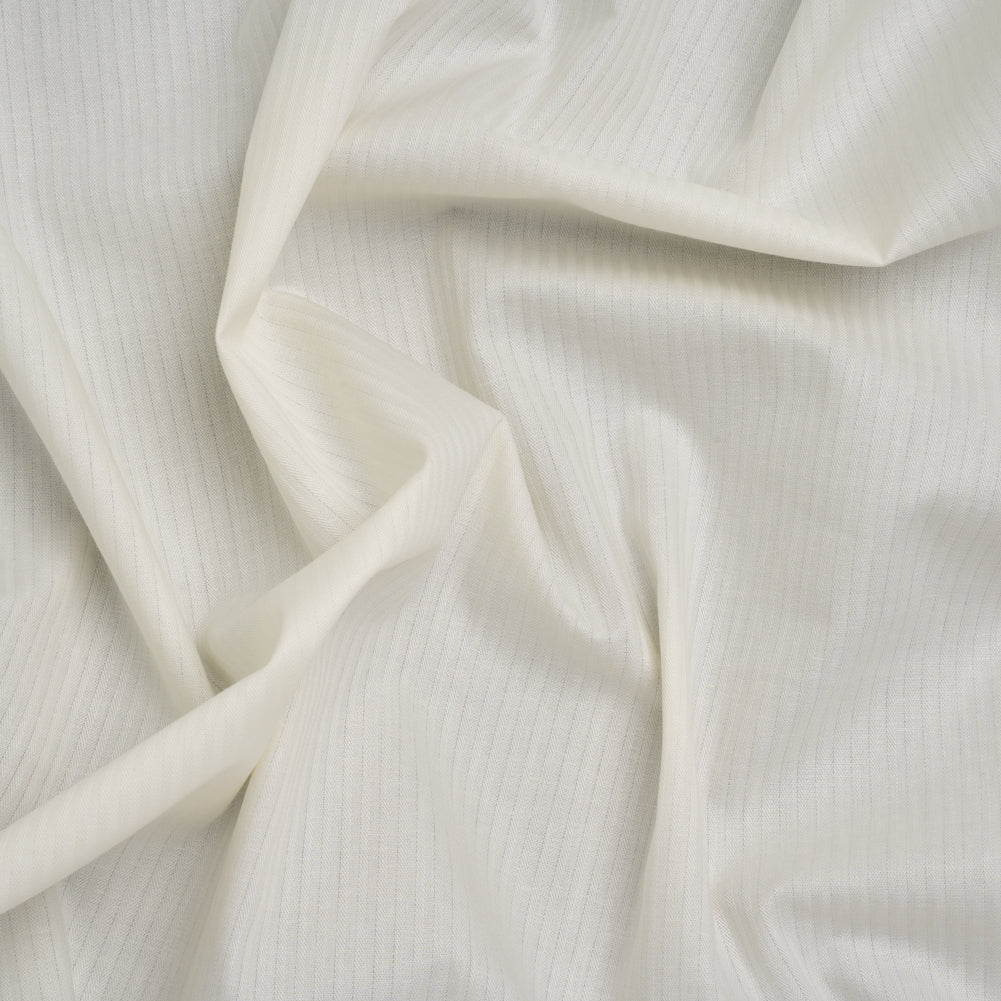 Cotton Herringbone Twill Pocketing - Ivory - Deadstock Cotton Herringbone Twill Pocketing - Ivory - Deadstock