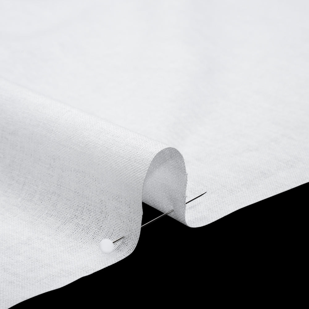 Soft Woven Fusible Interlining - White - Deadstock Detail Soft Woven Fusible Interlining - White - Deadstock Detail