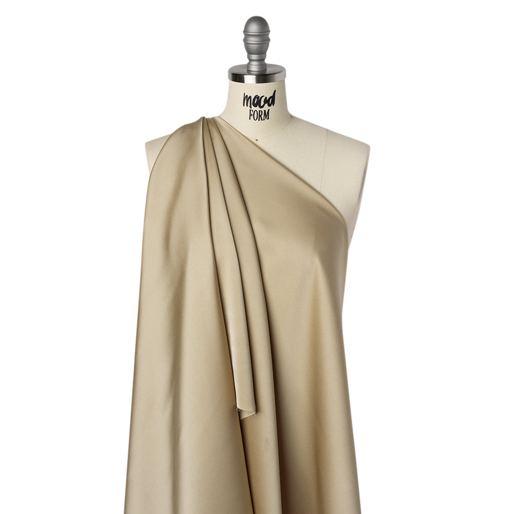 Soft Double Face Polyester Twill - Sesame Beige - Viola Collection Folded Soft Double Face Polyester Twill - Sesame Beige - Viola Collection Folded