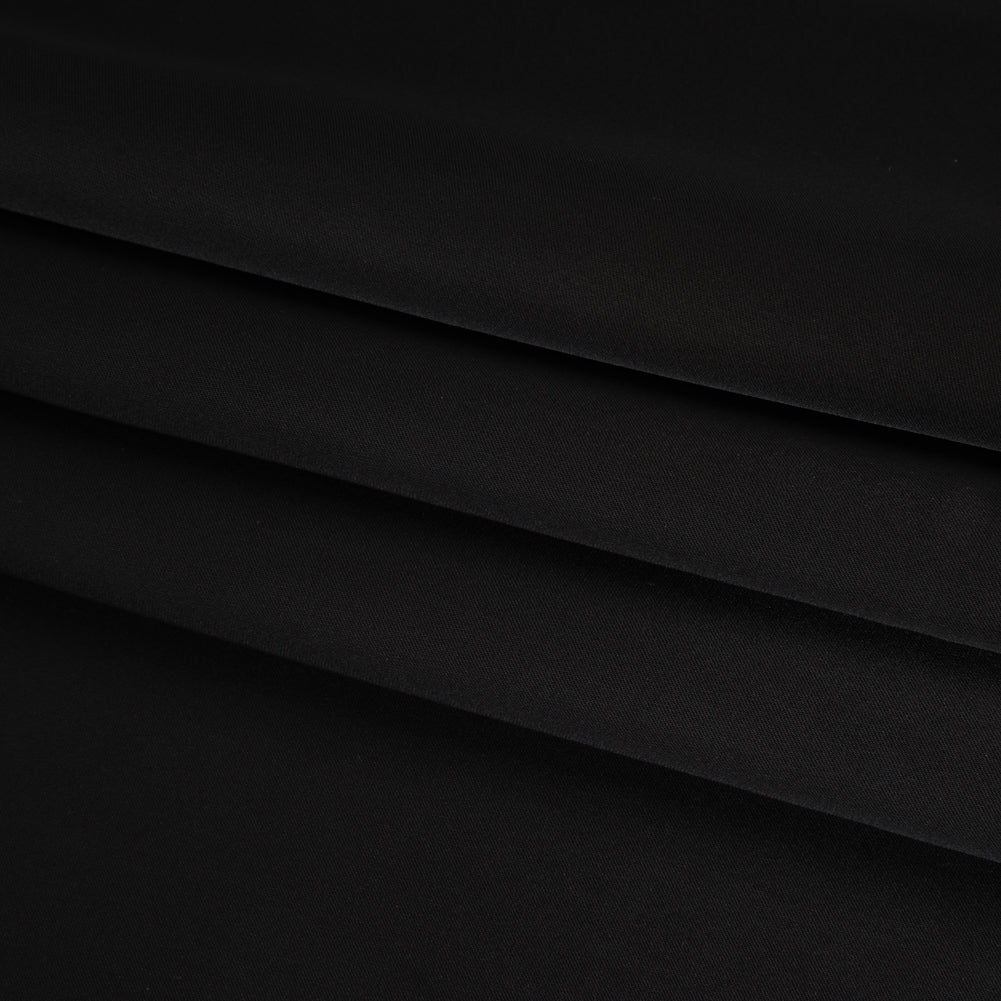Soft Double Face Polyester Satin - Black - Samantha Collection - Folded Soft Double Face Polyester Satin - Black - Samantha Collection - Folded