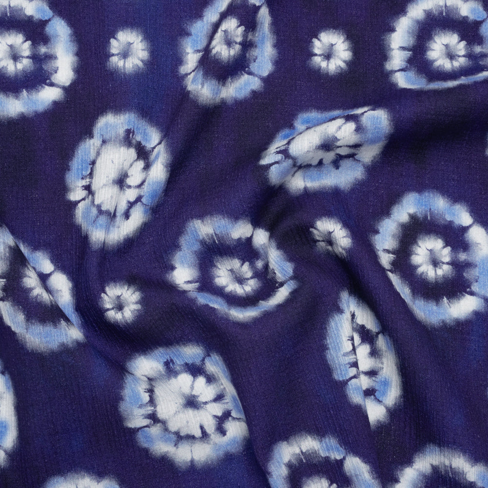 Slubbed Gauzy Cotton Woven - Indigo, Light Blue and White Small Tie Dye Spots - Mood Exclusive Dandelion Daydream Print Slubbed Gauzy Cotton Woven - Indigo, Light Blue and White Small Tie Dye Spots - Mood Exclusive Dandelion Daydream Print