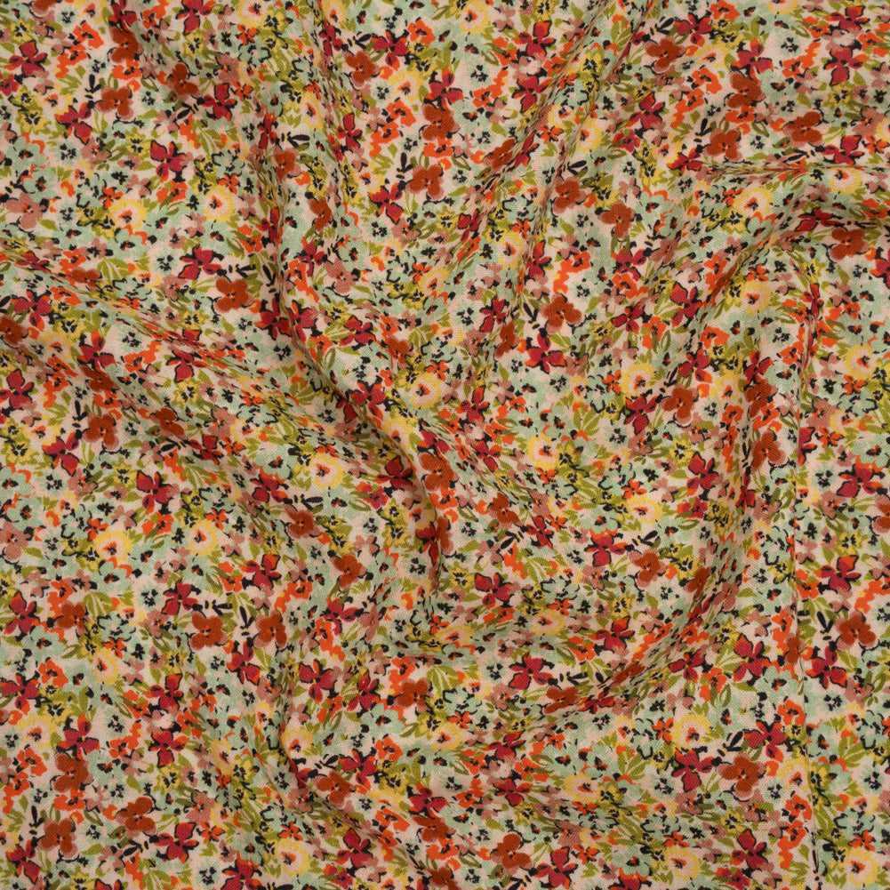 Cotton and Viscose Striped Seersucker - Off White, Sky Blue and Berry Red Little Florals - Mood Exclusive Blossom Breeze Print Cotton and Viscose Striped Seersucker - Off White, Sky Blue and Berry Red Little Florals - Mood Exclusive Blossom Breeze Print