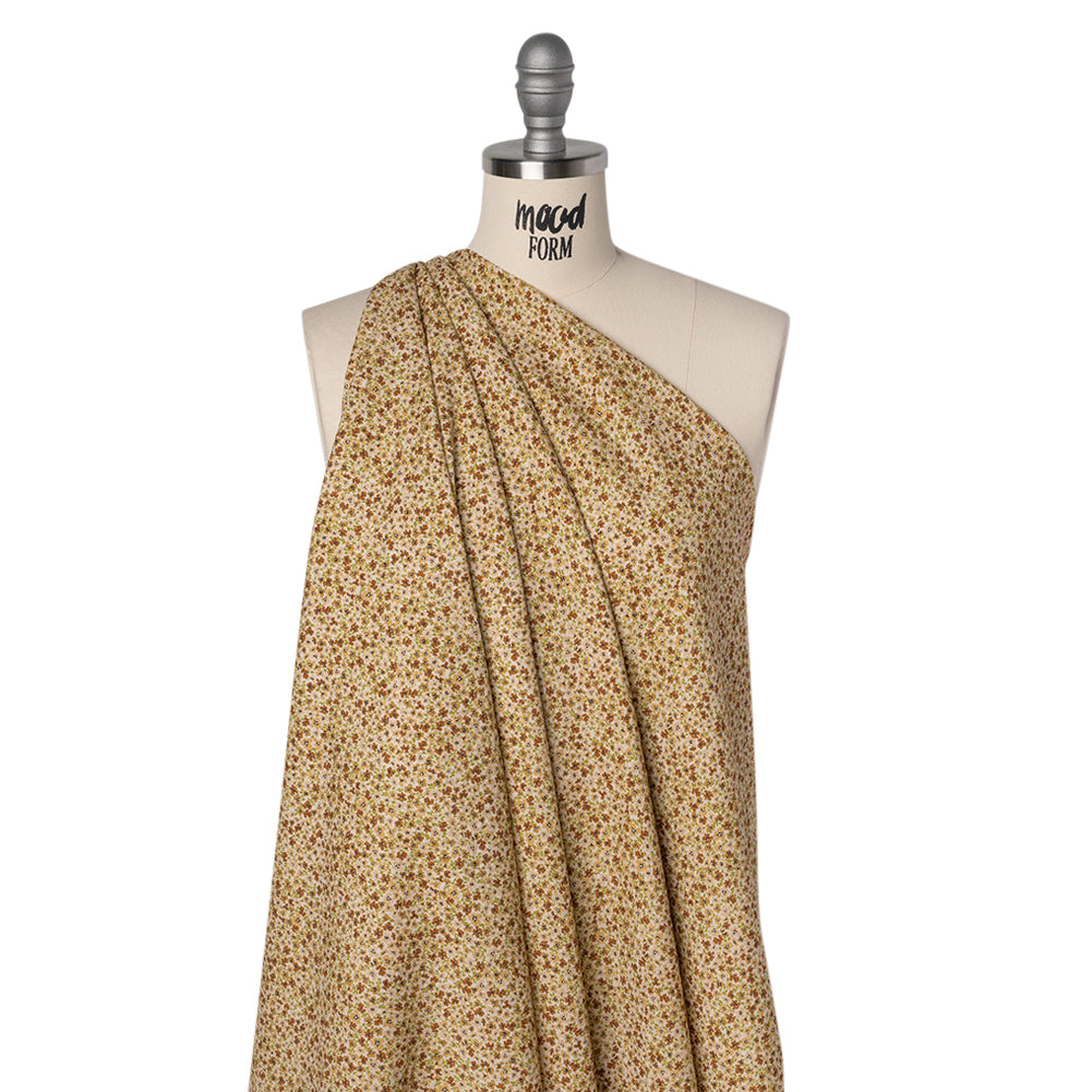 Cotton and Viscose Striped Seersucker - Beige, Tan and Light Green Ditsy Floral - Mood Exclusive Spring’s Sweet Song Print Drape Cotton and Viscose Striped Seersucker - Beige, Tan and Light Green Ditsy Floral - Mood Exclusive Spring’s Sweet Song Print Drape