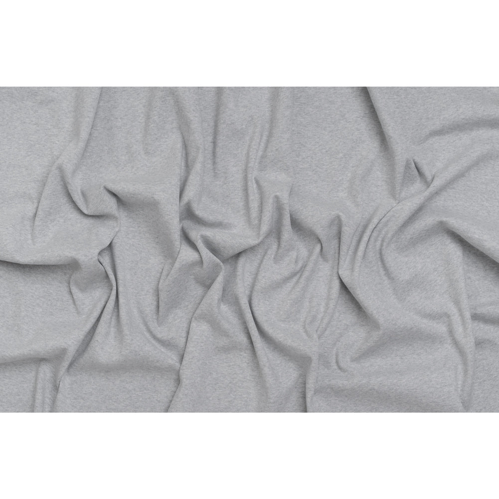 Stretch Cotton 2x2 Rib Knit - Light Heathered Gray - Deadstock - Full Stretch Cotton 2x2 Rib Knit - Light Heathered Gray - Deadstock - Full