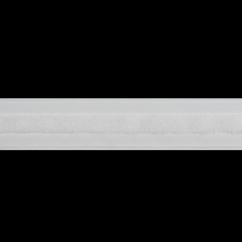 Velvet Stripe Woven Ribbon Trim Made in Italy - 0.75" - Off White - Folded Velvet Stripe Woven Ribbon Trim Made in Italy - 0.75" - Off White - Folded