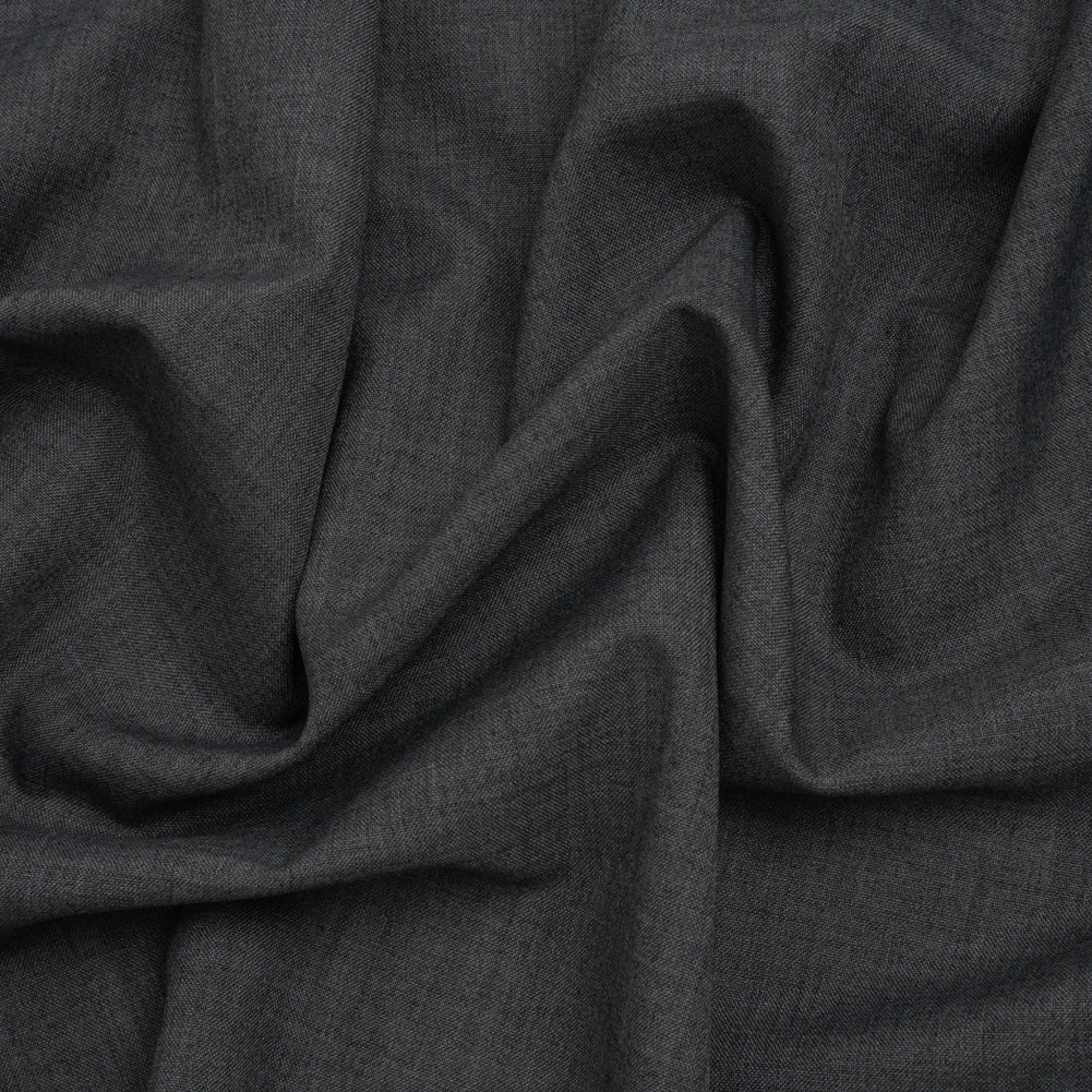 Tropical Wool Blend Suiting - Heathered Gray - Deadstock Tropical Wool Blend Suiting - Heathered Gray - Deadstock