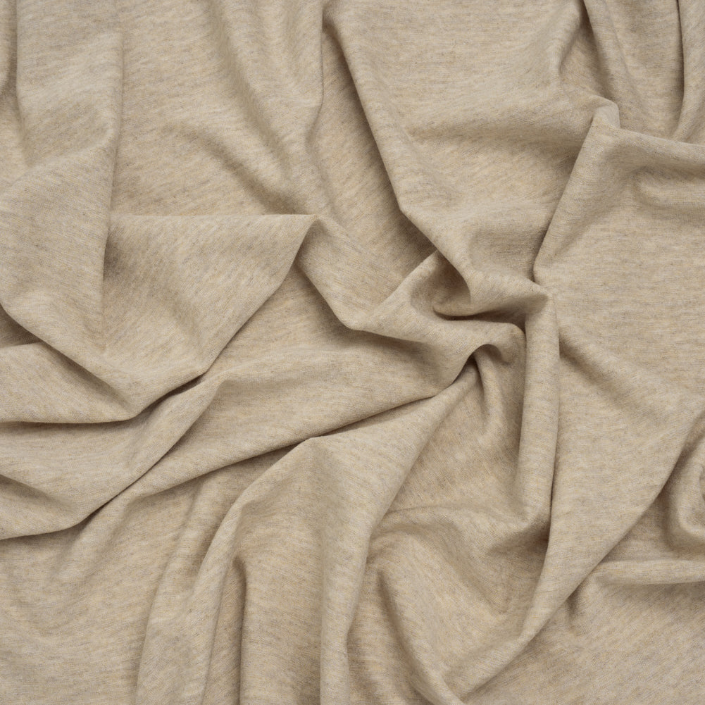 Stretch Rayon Jersey - Oatmeal Heathered - Deadstock Stretch Rayon Jersey - Oatmeal Heathered - Deadstock