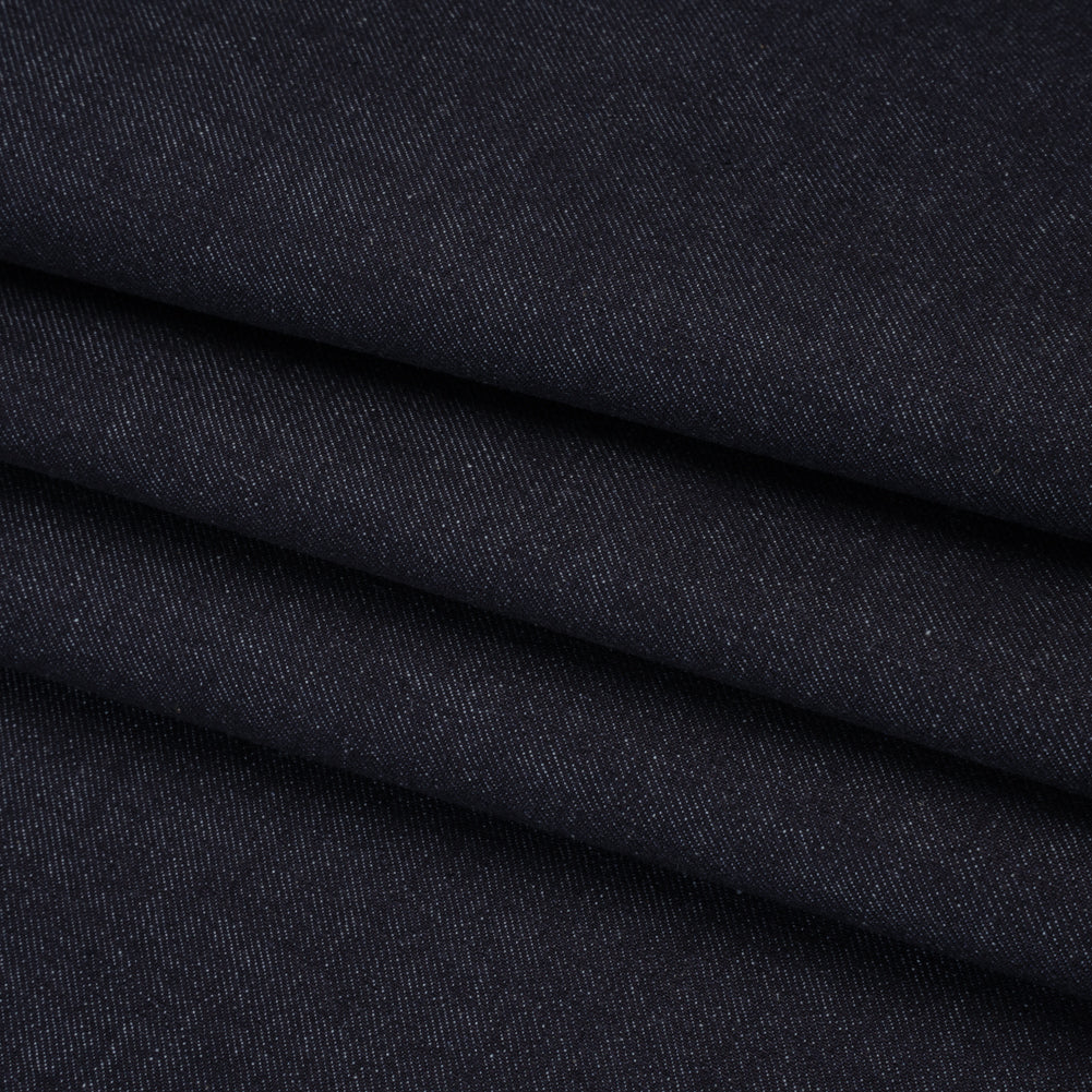 Medium Weight Cotton Denim Twill - Dark Indigo - Deadstock Folded Medium Weight Cotton Denim Twill - Dark Indigo - Deadstock Folded