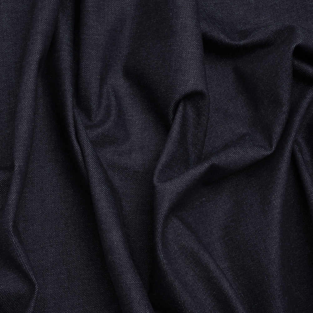 Medium Weight Cotton Denim Twill - Dark Indigo - Deadstock Medium Weight Cotton Denim Twill - Dark Indigo - Deadstock