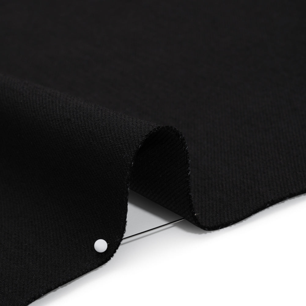 Stretch Cotton Denim - Black - Deadstock Detail Stretch Cotton Denim - Black - Deadstock Detail