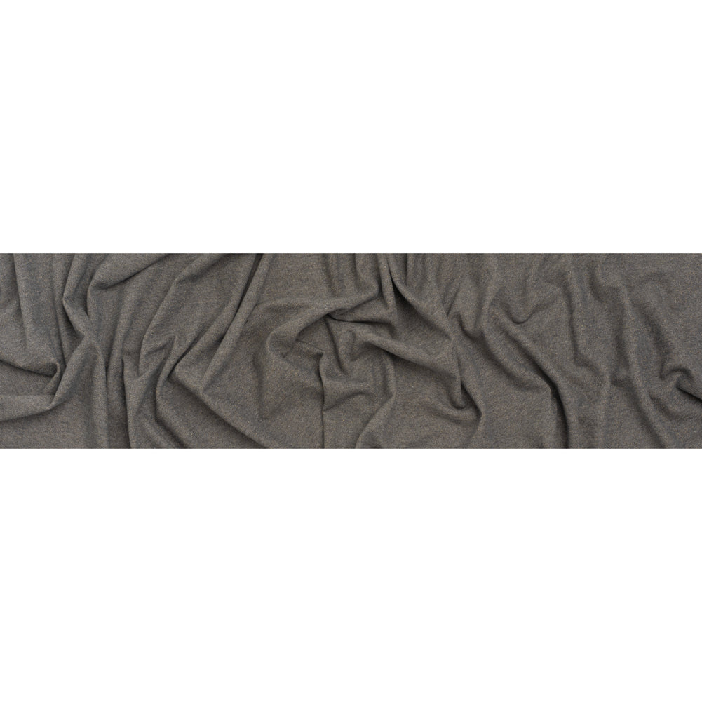 Metallic Cotton Blend French Terry - Heathered Gray and Metallic Gold - Deadstock - Full Metallic Cotton Blend French Terry - Heathered Gray and Metallic Gold - Deadstock - Full