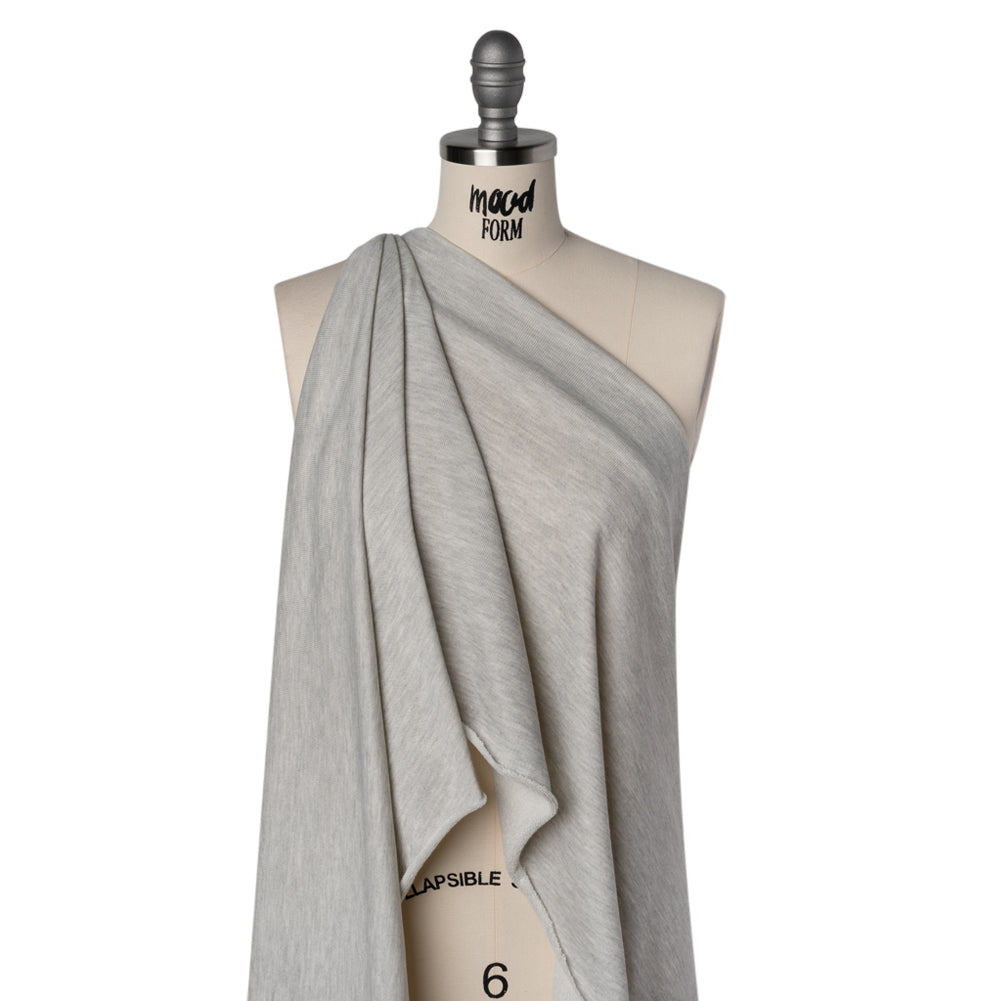Rayon and Polyester French Terry - Heathered Gray - Deadstock - Drape Rayon and Polyester French Terry - Heathered Gray - Deadstock - Drape