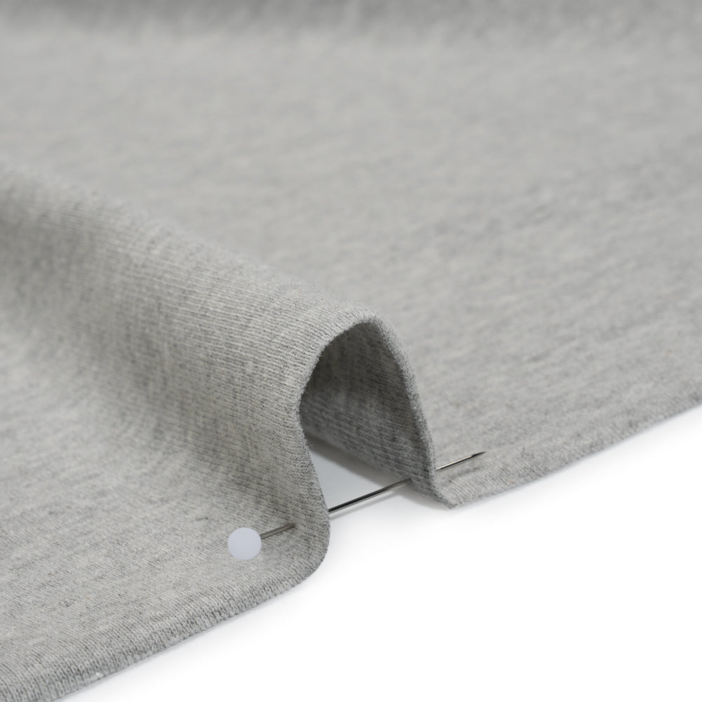 Rayon and Polyester 1x1 Rib Knit - Heathered Gray - Deadstock - Detail Rayon and Polyester 1x1 Rib Knit - Heathered Gray - Deadstock - Detail