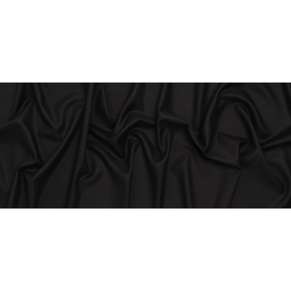 Virgin Merino Wool Twill Suiting Made in Italy - Black - Full Virgin Merino Wool Twill Suiting Made in Italy - Black - Full