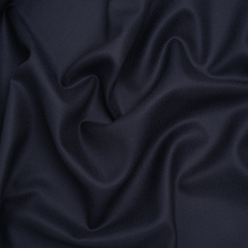 Virgin Merino Wool Twill Suiting Made in Italy - Navy Virgin Merino Wool Twill Suiting Made in Italy - Navy