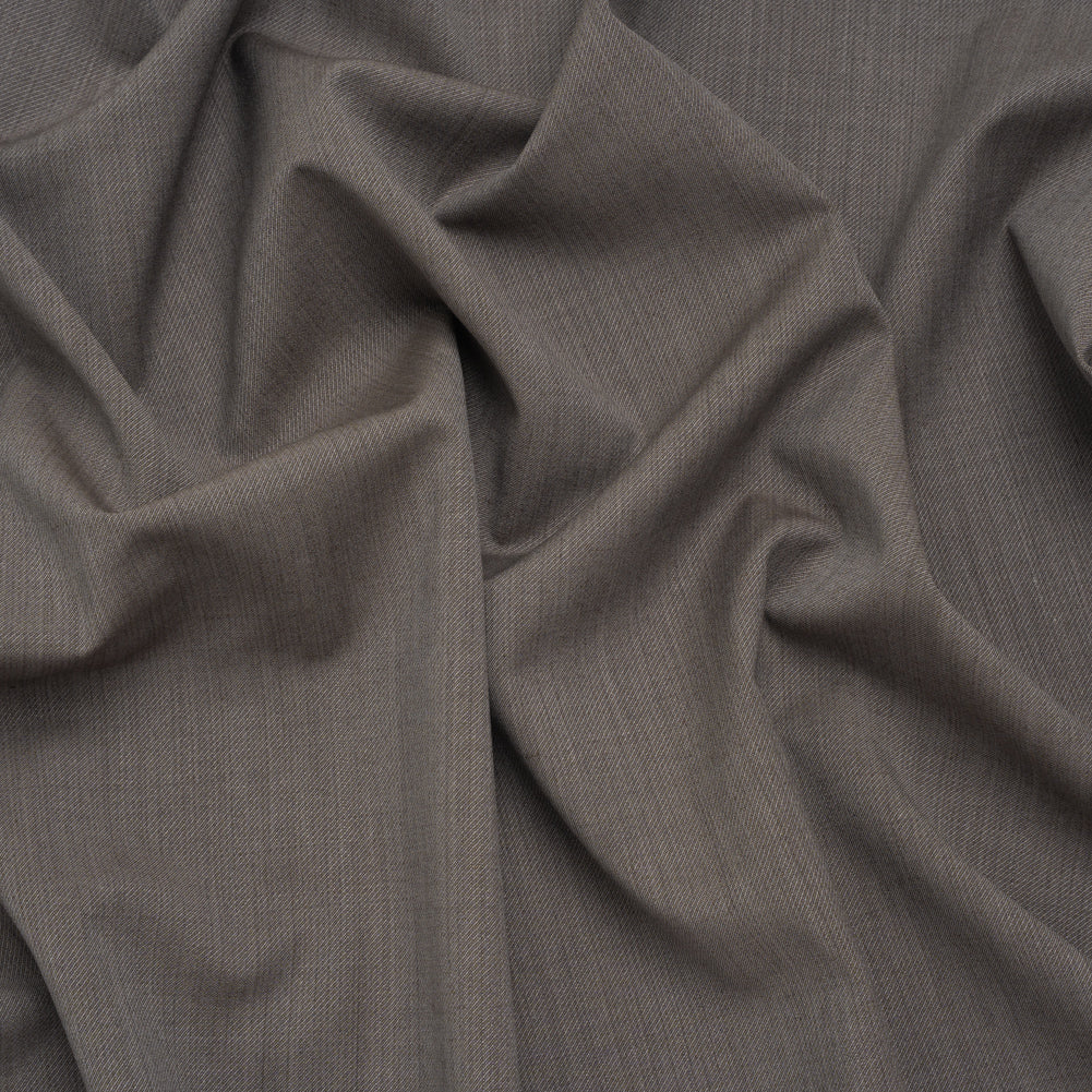Super 120 Wool Twill Suiting - Gray Brown - Deadstock Super 120 Wool Twill Suiting - Gray Brown - Deadstock