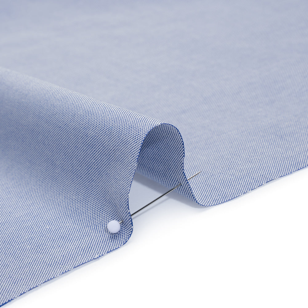 Cotton Oxford Shirting - Denim Blue - Deadstock - Detail Cotton Oxford Shirting - Denim Blue - Deadstock - Detail