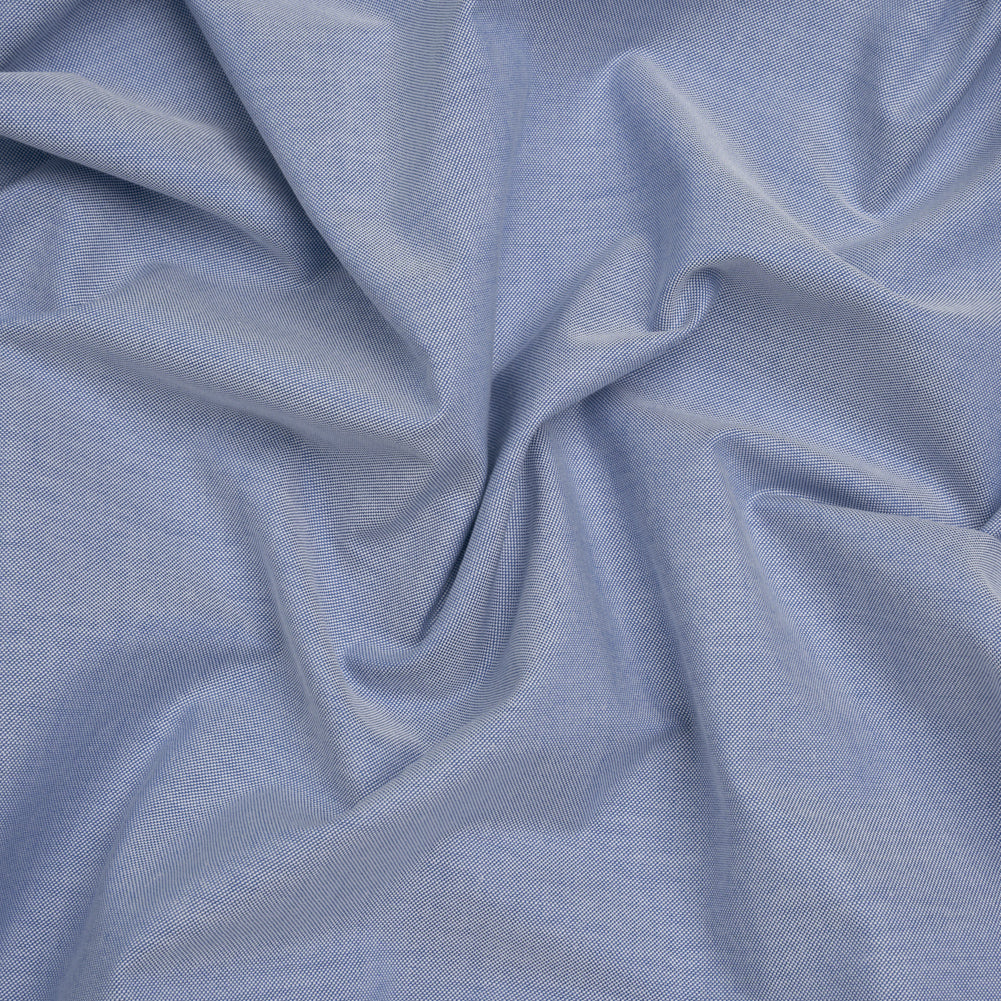Cotton Oxford Shirting - Denim Blue - Deadstock Cotton Oxford Shirting - Denim Blue - Deadstock