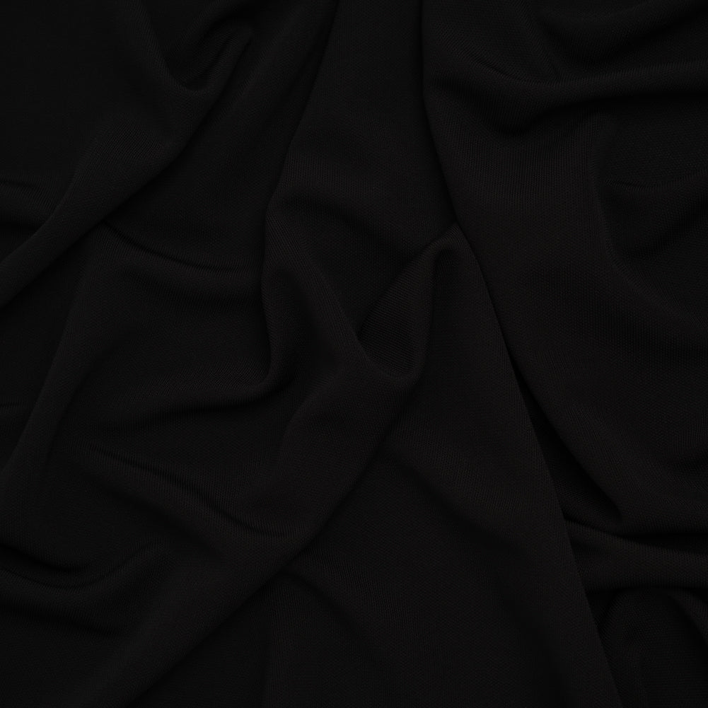 Rayon Interlock Knit - Black - Deadstock Rayon Interlock Knit - Black - Deadstock