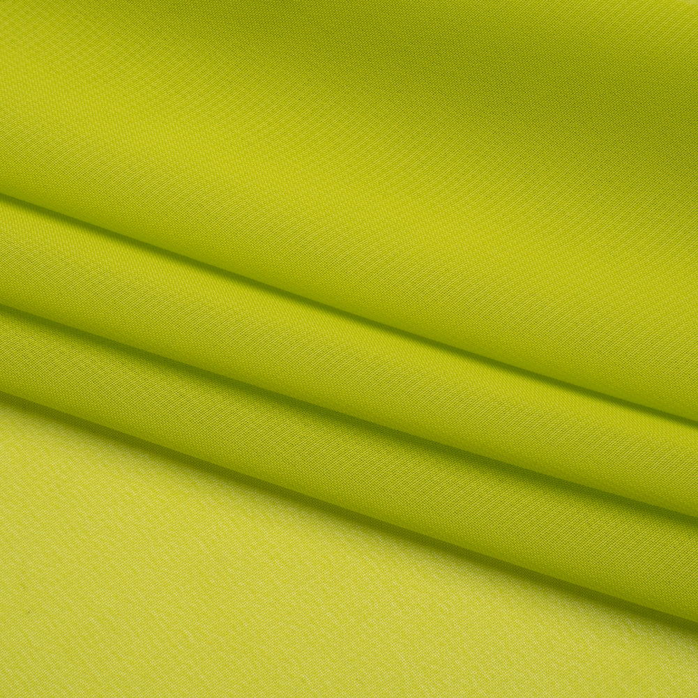 Polyester Chiffon - Lime Green - Designer Deadstock Folded Polyester Chiffon - Lime Green - Designer Deadstock Folded