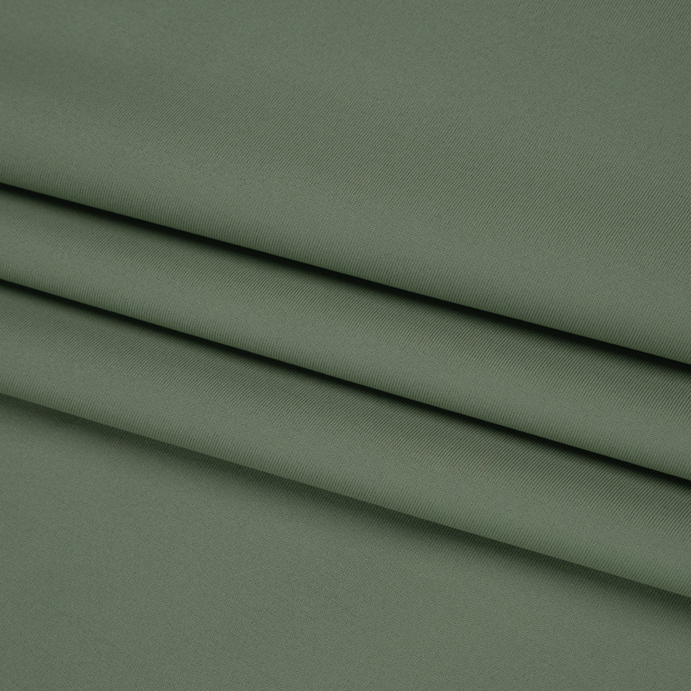Stretch Econyl Nylon Jersey - Army Green - Designer Deadstock - Folded Stretch Econyl Nylon Jersey - Army Green - Designer Deadstock - Folded
