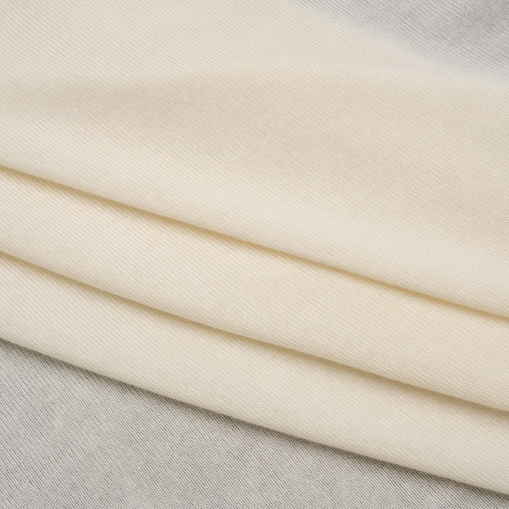 Stretch Tencel Sweater Knit - Eggshell - Designer Deadstock - Folded Stretch Tencel Sweater Knit - Eggshell - Designer Deadstock - Folded
