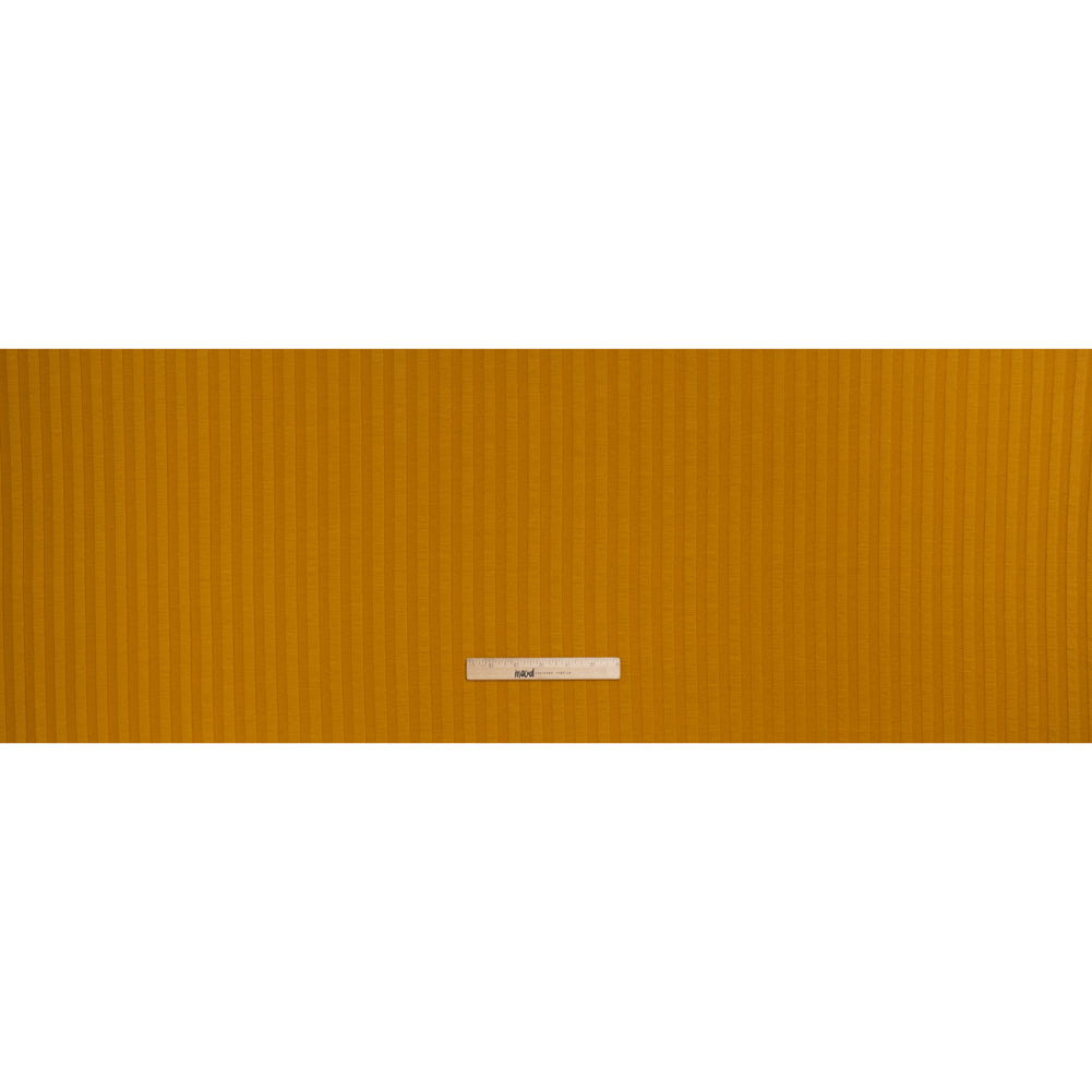 Stretch Tencel Rib Knit - Golden Yellow - Designer Deadstock - Full Stretch Tencel Rib Knit - Golden Yellow - Designer Deadstock - Full