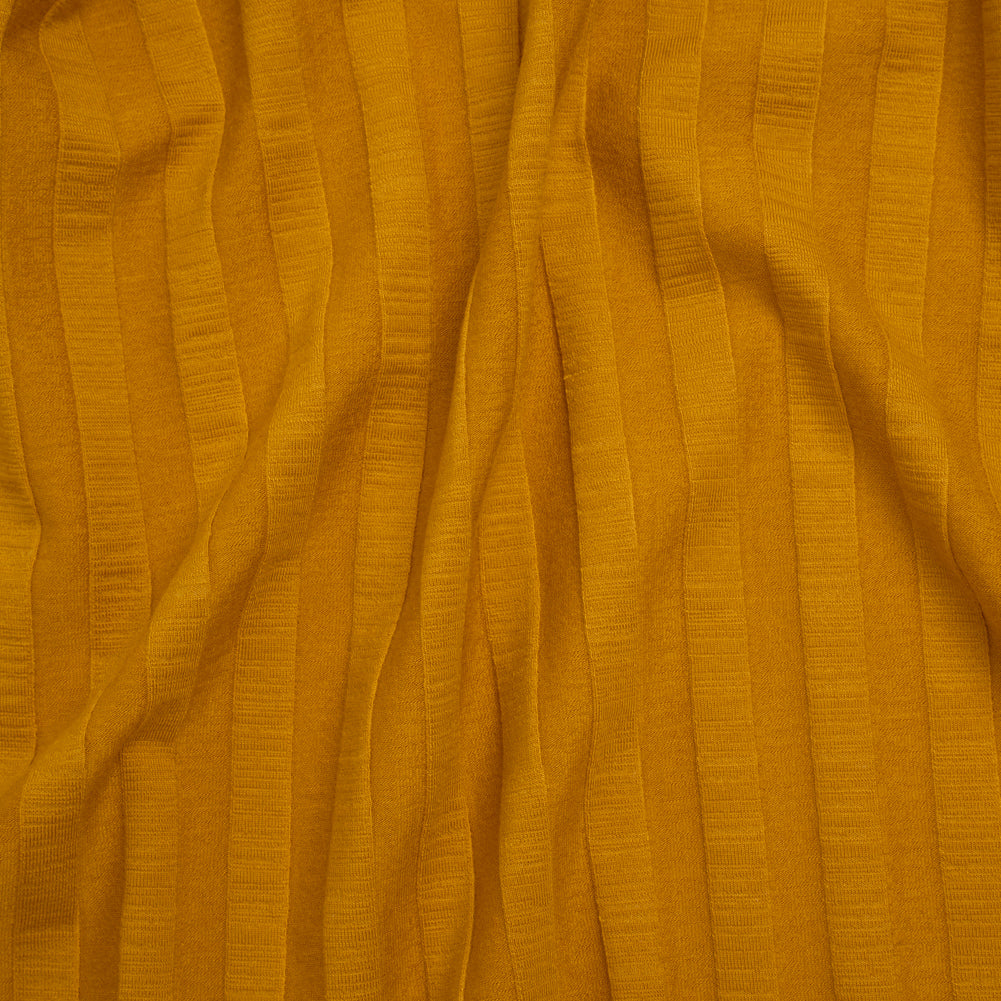 Stretch Tencel Rib Knit - Golden Yellow - Designer Deadstock Stretch Tencel Rib Knit - Golden Yellow - Designer Deadstock