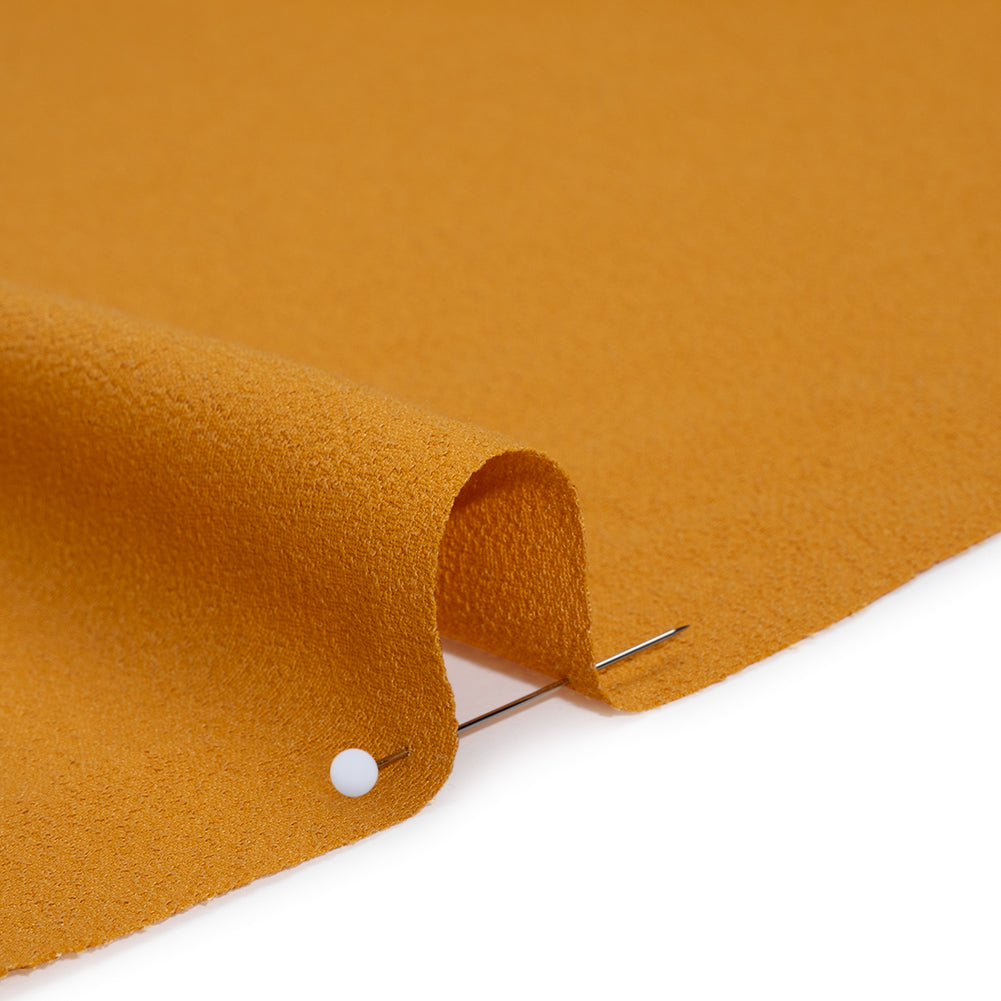 Rayon Blend Ghost Crepe - Golden Mustard Yellow - Designer Deadstock - Detail Rayon Blend Ghost Crepe - Golden Mustard Yellow - Designer Deadstock - Detail