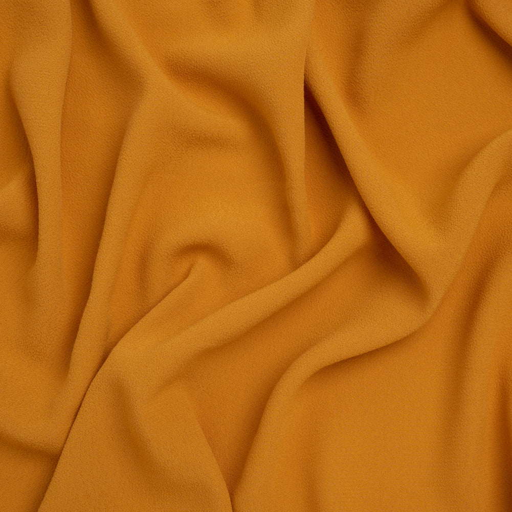 Rayon Blend Ghost Crepe - Golden Mustard Yellow - Designer Deadstock Rayon Blend Ghost Crepe - Golden Mustard Yellow - Designer Deadstock