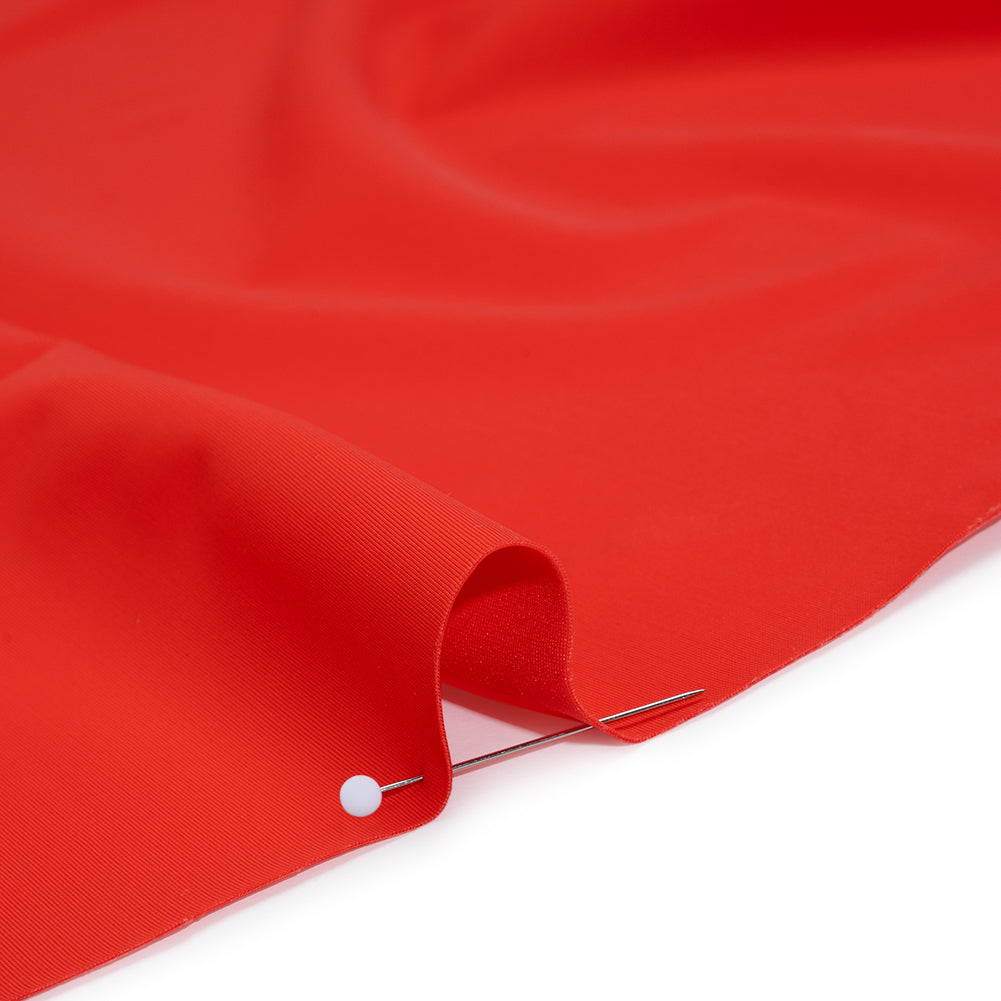 Stretch Econyl Nylon Jersey - Hot Red - Designer Deadstock - Detail Stretch Econyl Nylon Jersey - Hot Red - Designer Deadstock - Detail