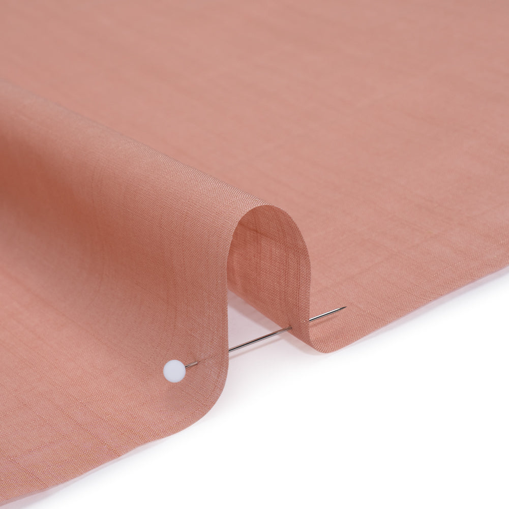 Textured Cotton Voile - Muskmelon Pink - Famous Australian Designer Deadstock - Detail Textured Cotton Voile - Muskmelon Pink - Famous Australian Designer Deadstock - Detail